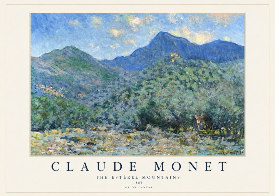 Monet The Estérel Mountains No2 - Poszter