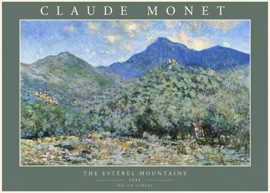 Monet The Estérel Mountains No4 - Poszter