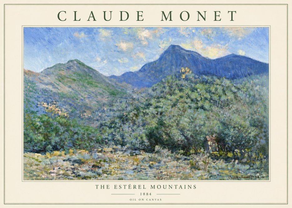 Monet The Estérel Mountains No6 - Poszter