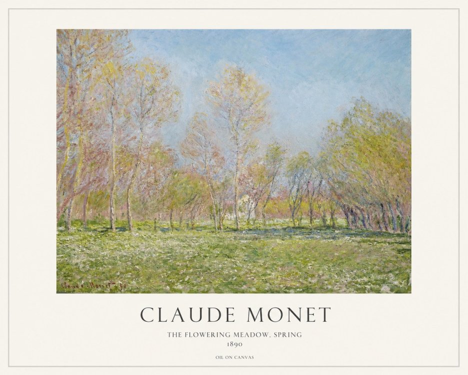 Monet The Flowering Meadow, Spring No1 - Poszter