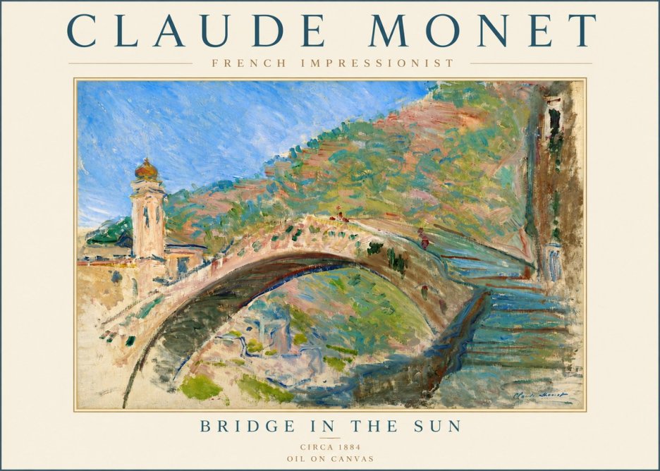Monet Bridge in the Sun No6 - Poszter