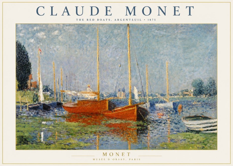 Monet The Red Boats, Argenteuil No3 - Poszter