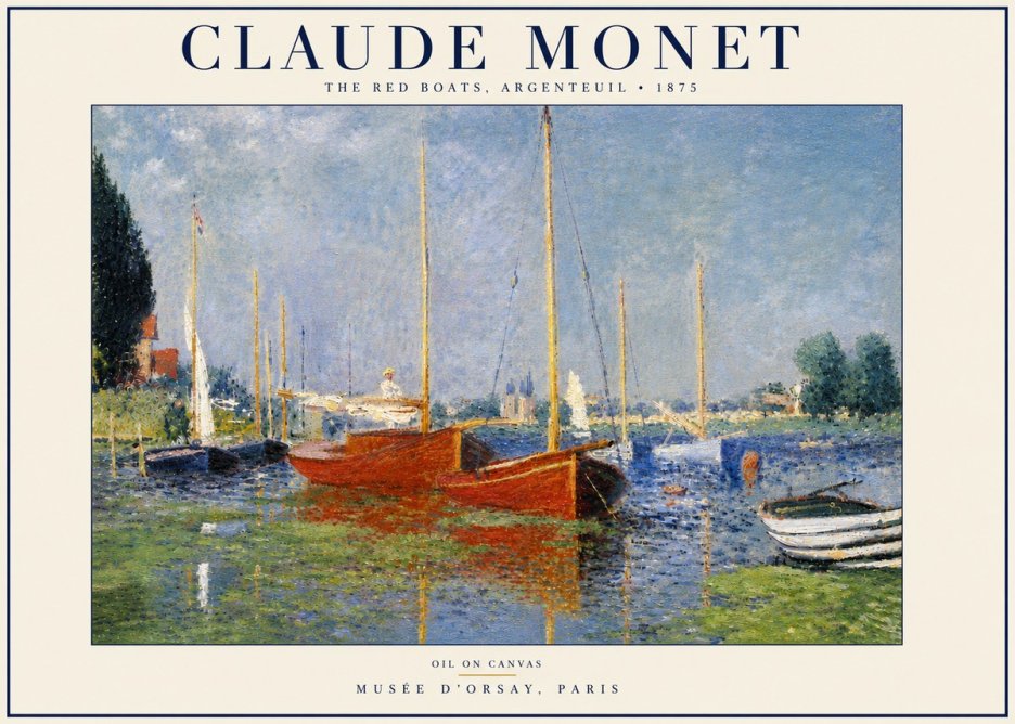 Monet The Red Boats, Argenteuil No5 - Poszter