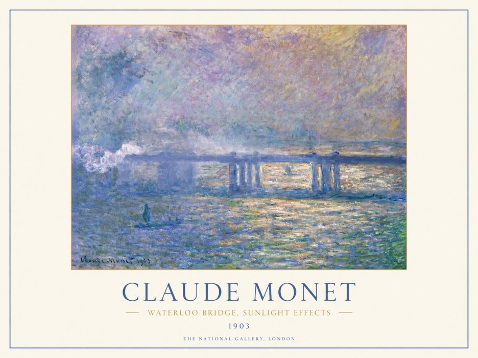 Monet Waterloo Bridge, Sunlight Effects No1 - Poszter