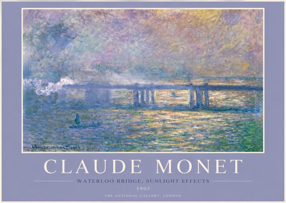 Monet Waterloo Bridge, Sunlight Effects No2 - Poszter