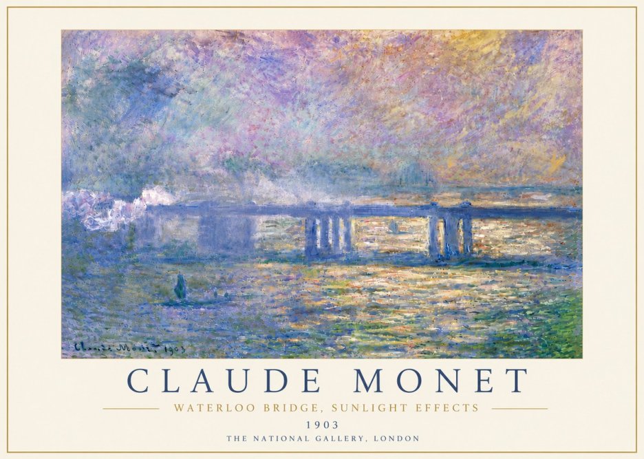 Monet Waterloo Bridge, Sunlight Effects No6 - Poszter