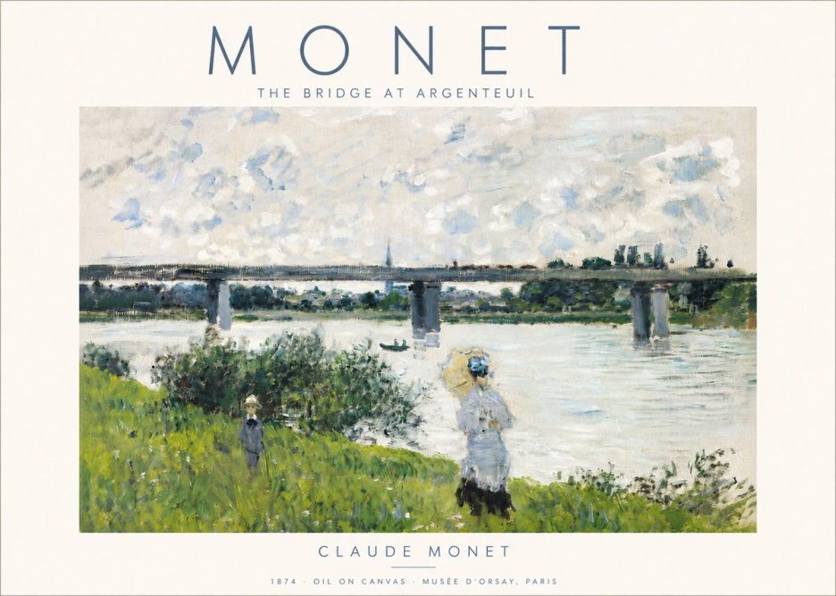 Monet The Bridge at Argenteuil II No4 - Poszter