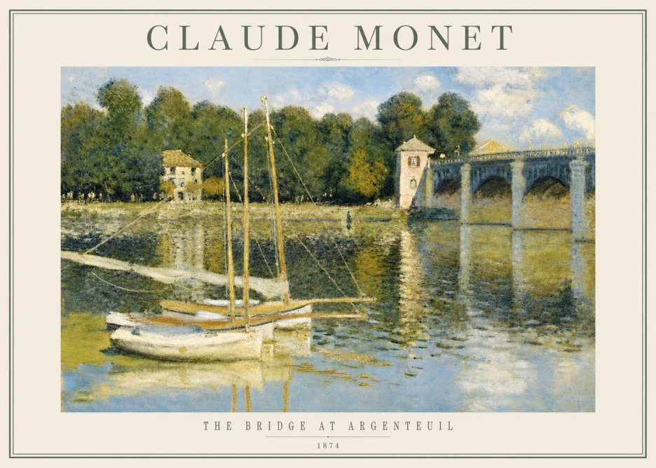 Monet The Bridge at Argenteuil III No3 - Poszter