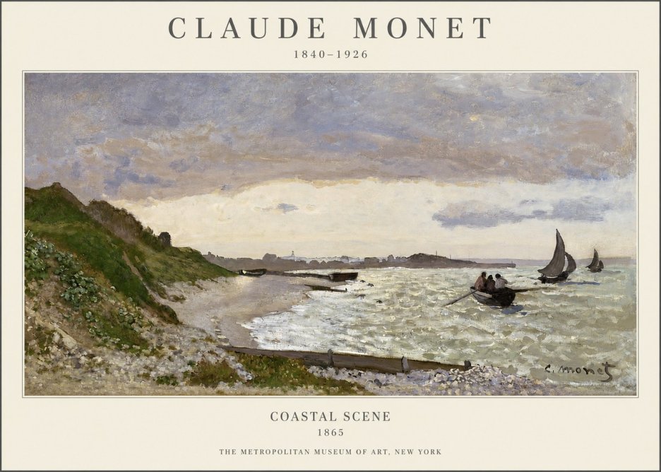 Monet Coastal Scene No1 - Poszter
