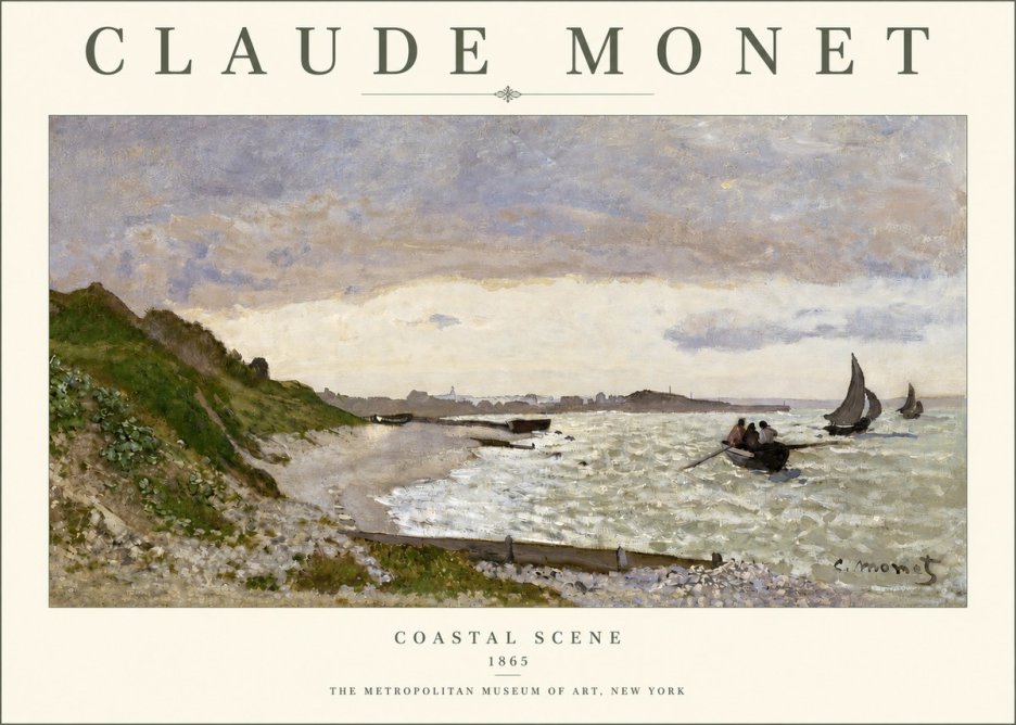 Monet Coastal Scene No3 - Poszter
