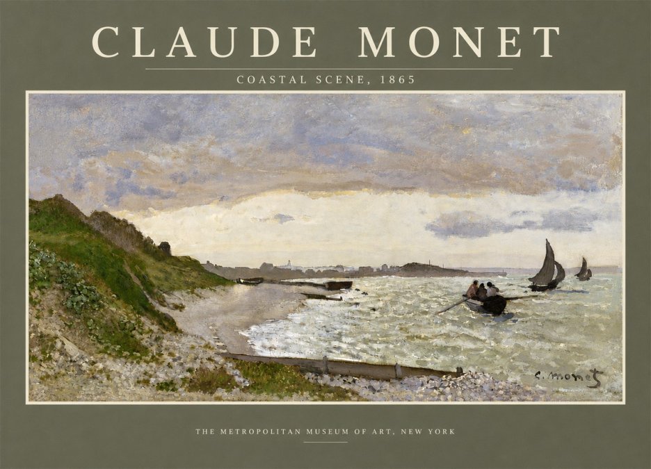 Monet Coastal Scene No4 - Poszter