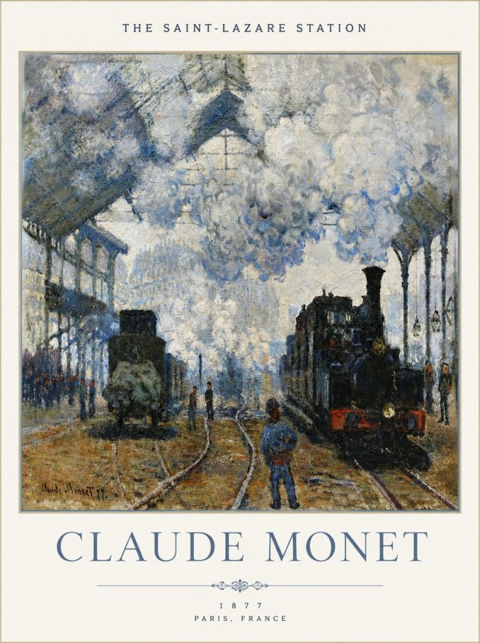 Monet The Saint-lazare Station No4 - Poszter