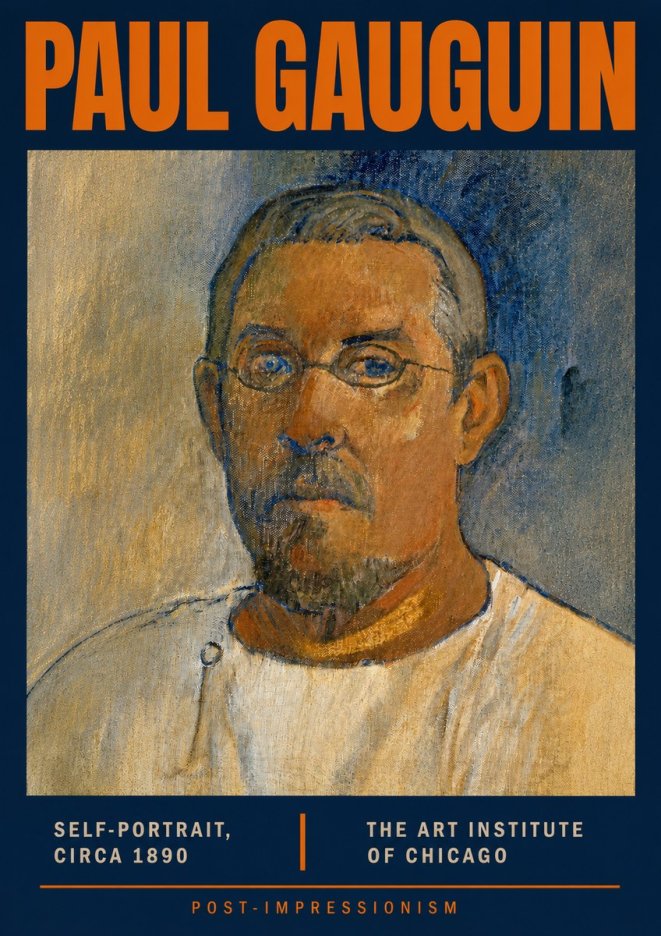 Paul Gauguin Self-portrait I No3 - Poszter