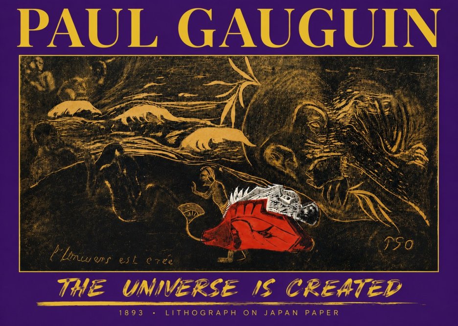 Paul Gauguin The Universe Is Created III No4 - Poszter