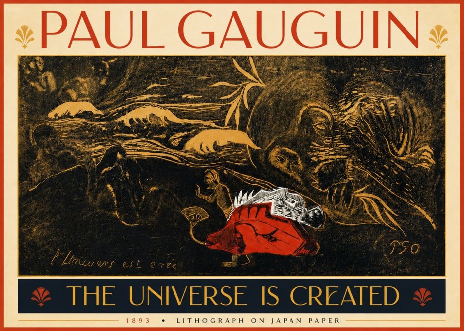 Paul Gauguin The Universe Is Created III No5 - Poszter