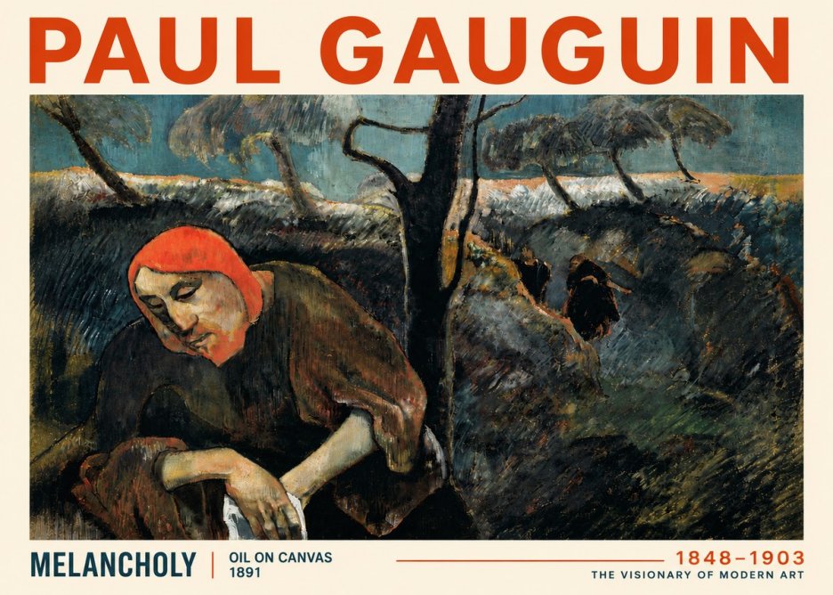 Paul Gauguin Melancholy No4 - Poszter