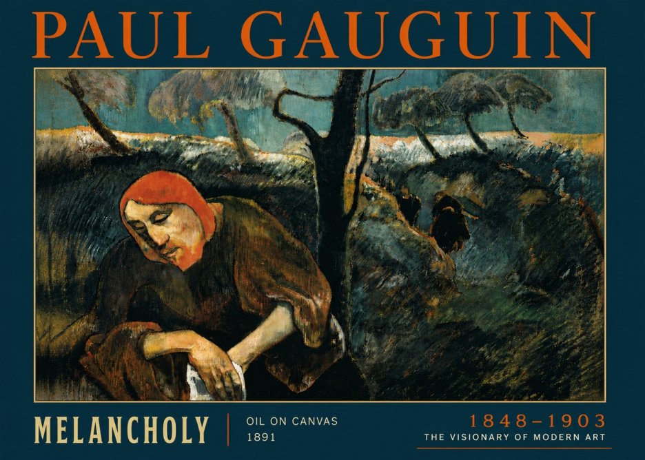 Paul Gauguin Melancholy No6 - Poszter