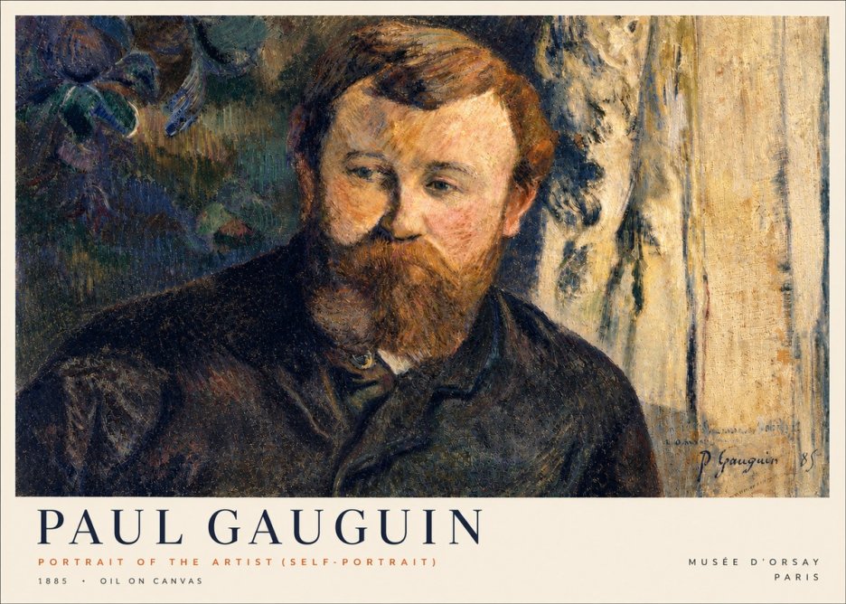 Paul Gauguin Portrait of the Artist (Self-portrait) No3 - Poszter