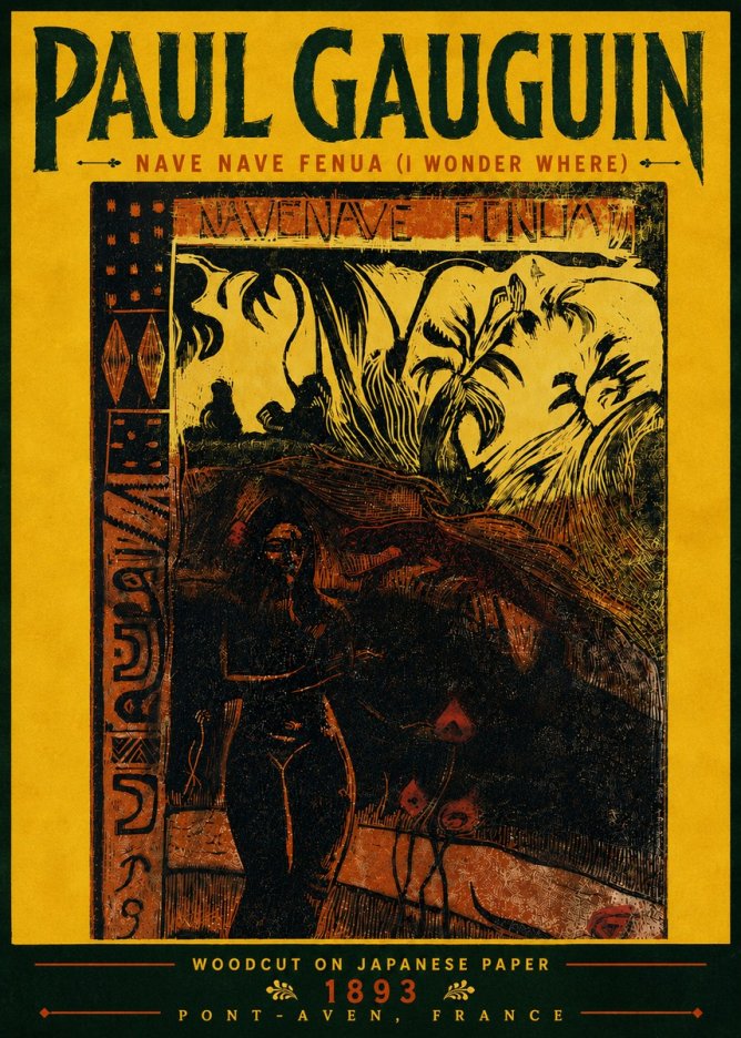 Paul Gauguin Nave Nave Fenua (I Wonder Where) No6 - Poszter