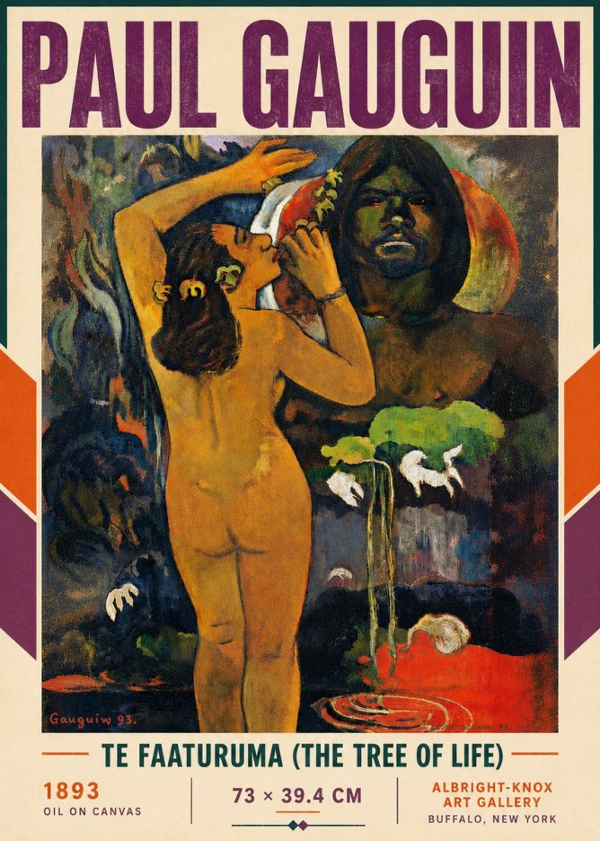 Paul Gauguin Te Faaturuma (the Tree of Life) No5 - Poszter