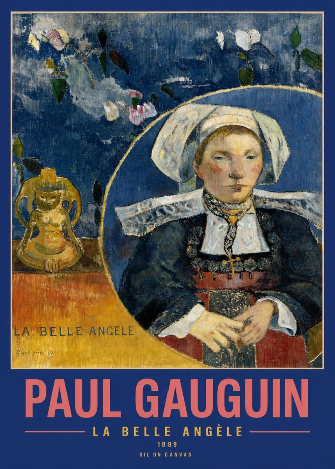 Paul Gauguin La Belle Angele No2 - Poszter