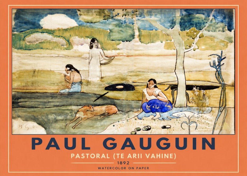 Paul Gauguin Pastoral (Te Arii Vahine) No2 - Poszter
