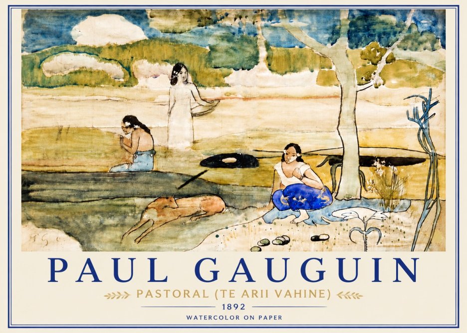 Paul Gauguin Pastoral (Te Arii Vahine) No5 - Poszter