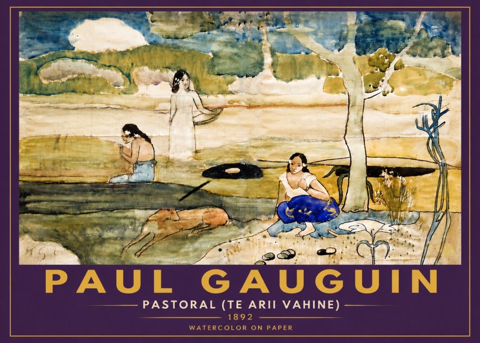 Paul Gauguin Pastoral (Te Arii Vahine) No6 - Poszter