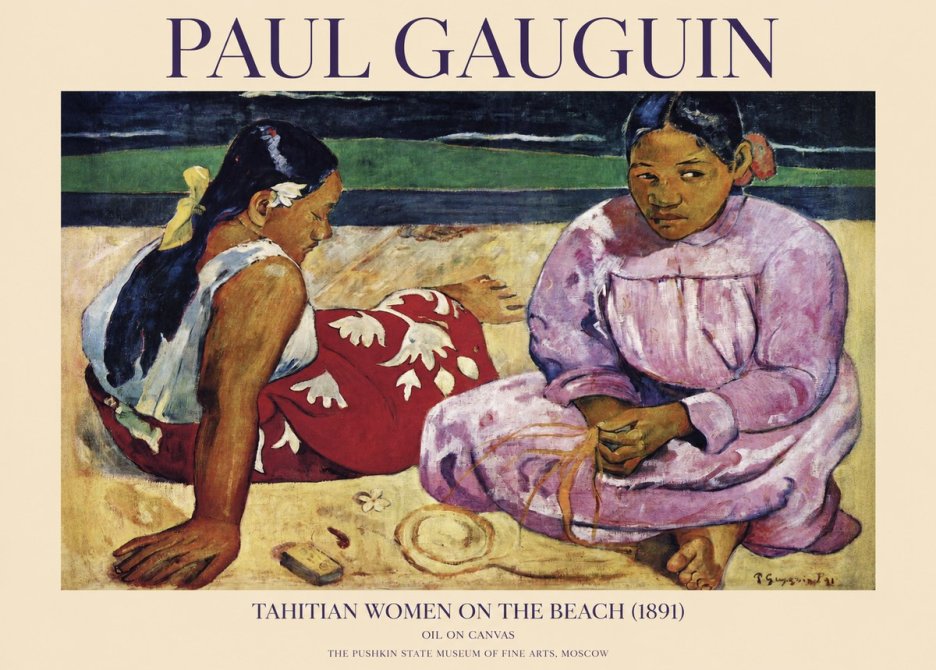 Paul Gauguin Two Tahitian Women III No6 - Poszter