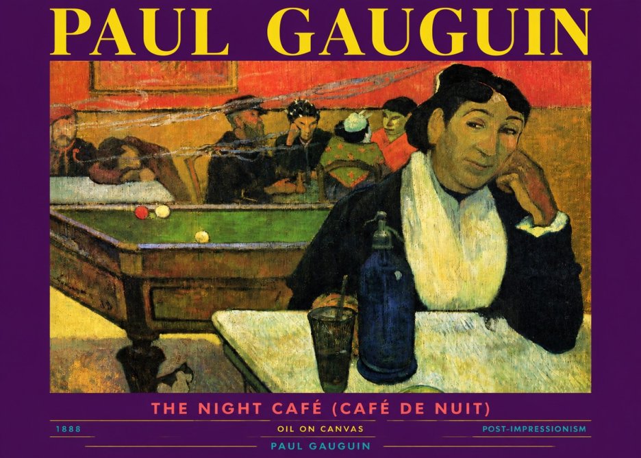Paul Gauguin The Night Café (Café De Nuit) No3 - Poszter