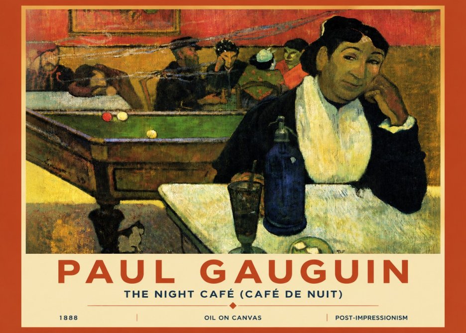 Paul Gauguin The Night Café (Café De Nuit) No4 - Poszter