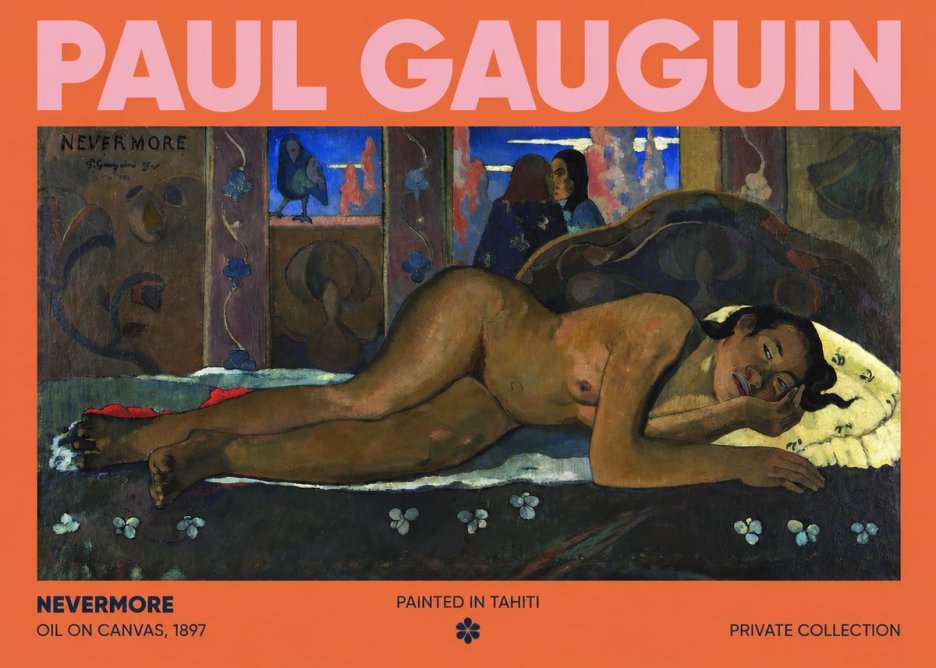 Paul Gauguin Nevermore No2 - Poszter