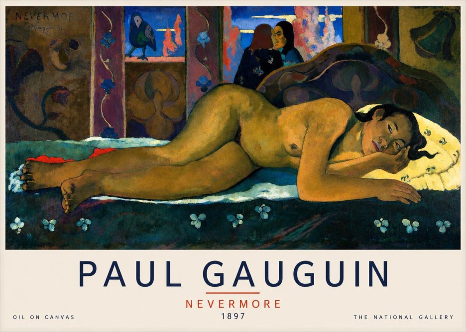 Paul Gauguin Nevermore No4 - Poszter