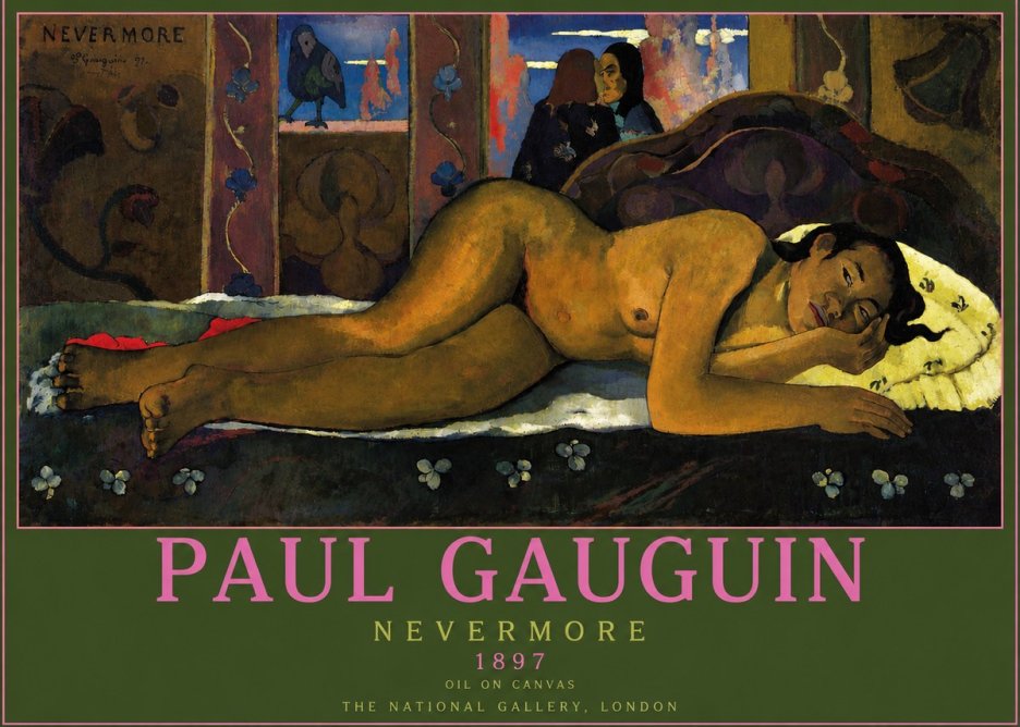 Paul Gauguin Nevermore No5 - Poszter