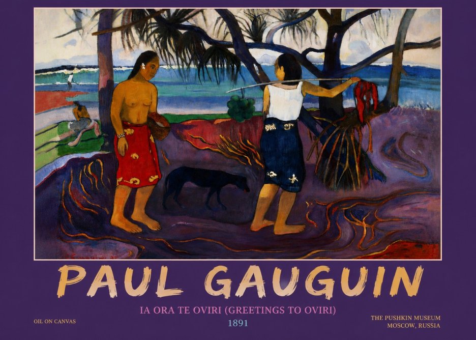 Paul Gauguin Ia Ora Na Te Ovari (I Raro Te Oviri) No4 - Poszter