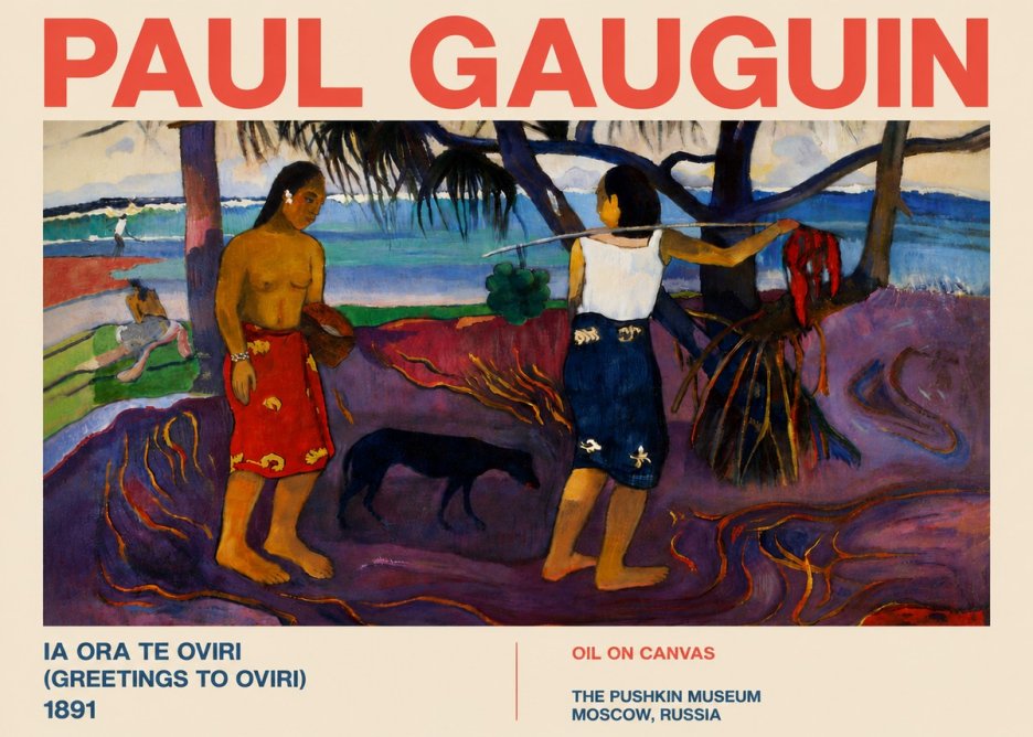 Paul Gauguin Ia Ora Na Te Ovari (I Raro Te Oviri) No6 - Poszter