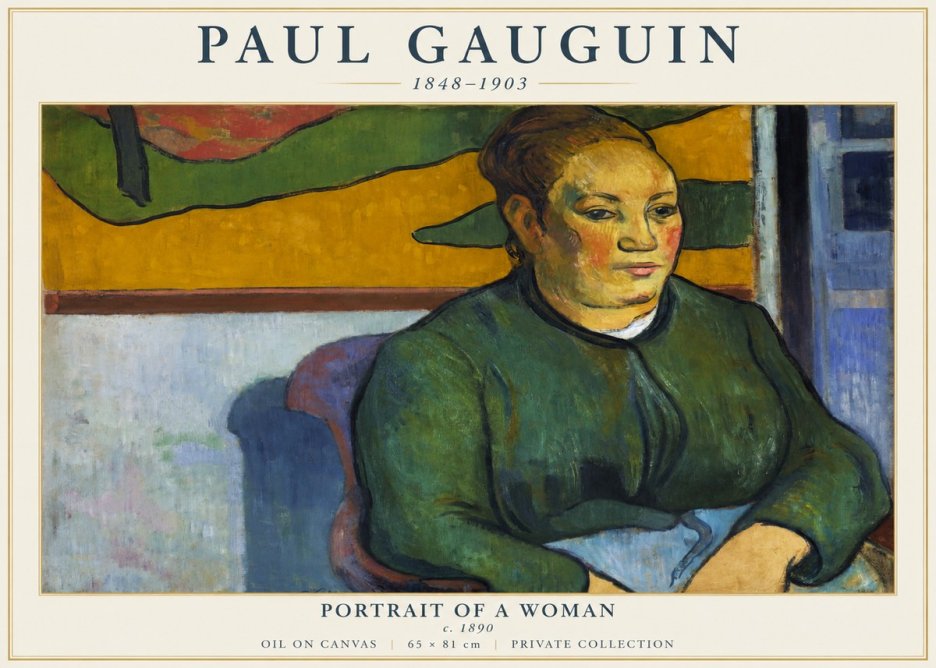 Paul Gauguin Portrait of a Woman No5 - Poszter