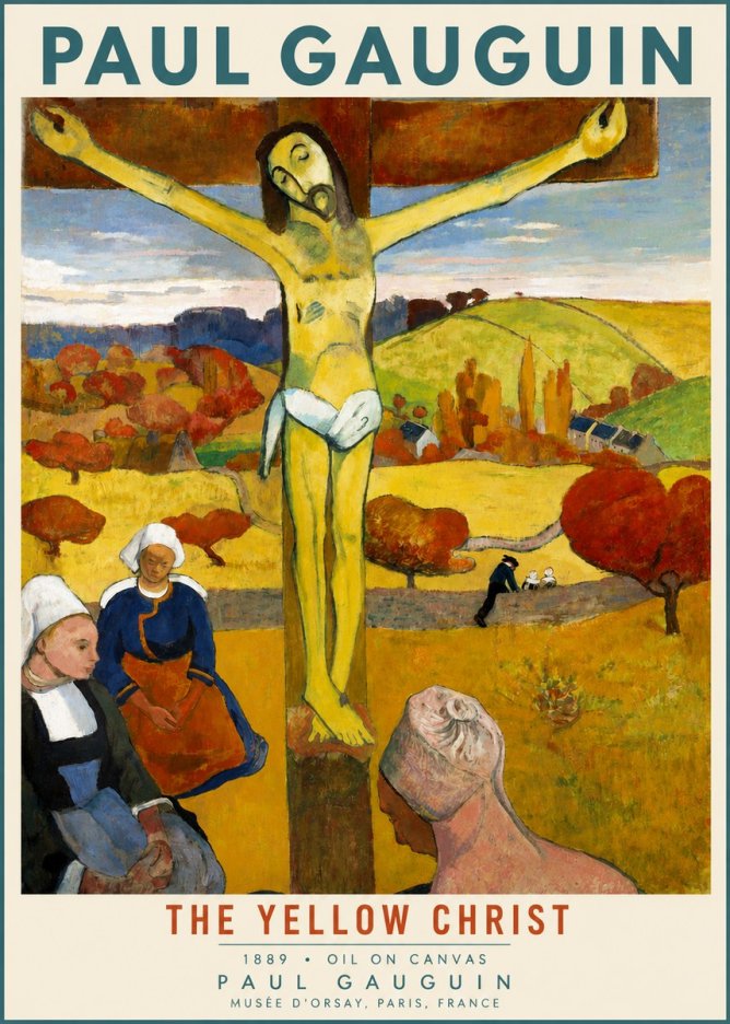 Paul Gauguin The Yellow Christ No3 - Poszter