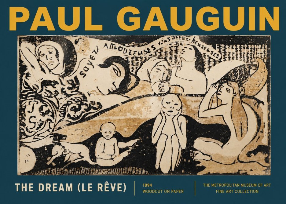 Paul Gauguin The Dream (Le Rêve) No5 - Poszter