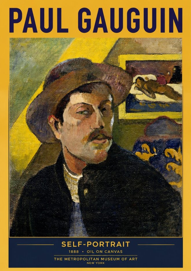 Paul Gauguin Self-portrait II No2 - Poszter