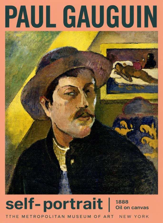 Paul Gauguin Self-portrait II No3 - Poszter