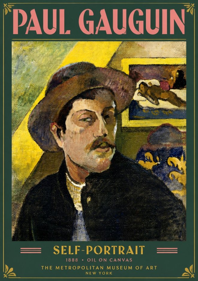 Paul Gauguin Self-portrait II No5 - Poszter