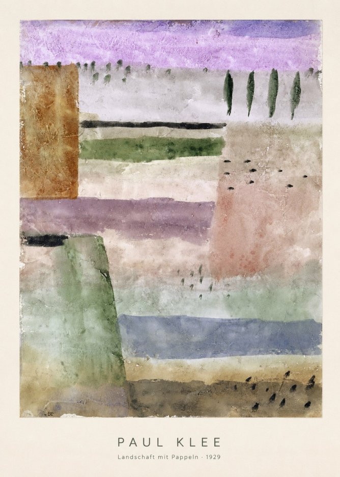 Paul Klee Landschaft Mit Pappeln No6 - Poszter