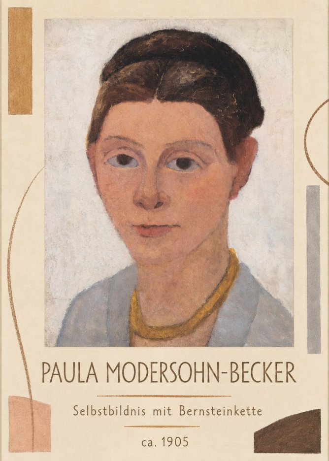 Paula Modersohn-Becker Selbstbildnis Mit Bernsteinkette No1 - Poszter