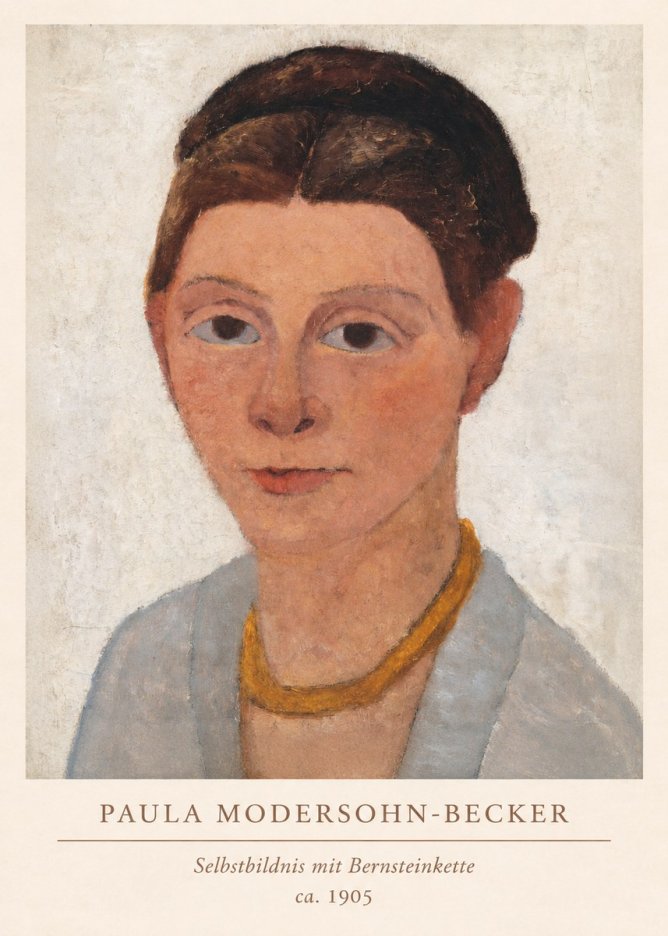 Paula Modersohn-Becker Selbstbildnis Mit Bernsteinkette No6 - Poszter