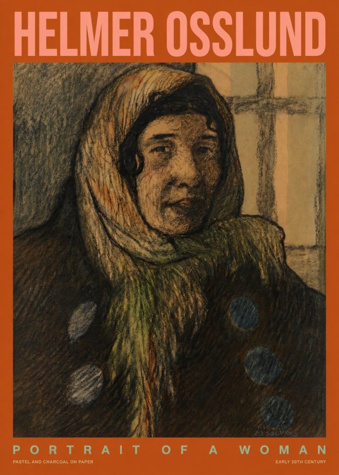 Helmer Osslund Portrait of a Woman No2 - Poszter