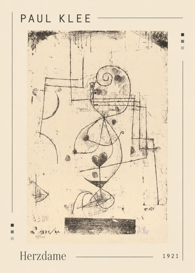 Paul Klee Herzdame No1 - Poszter