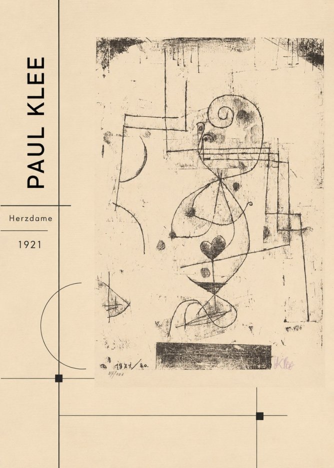 Paul Klee Herzdame No2 - Poszter
