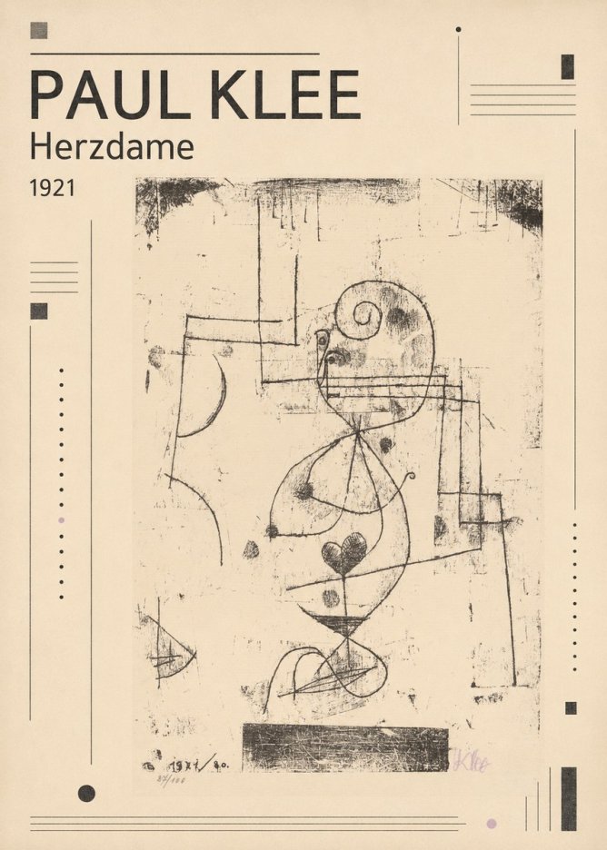 Paul Klee Herzdame No3 - Poszter