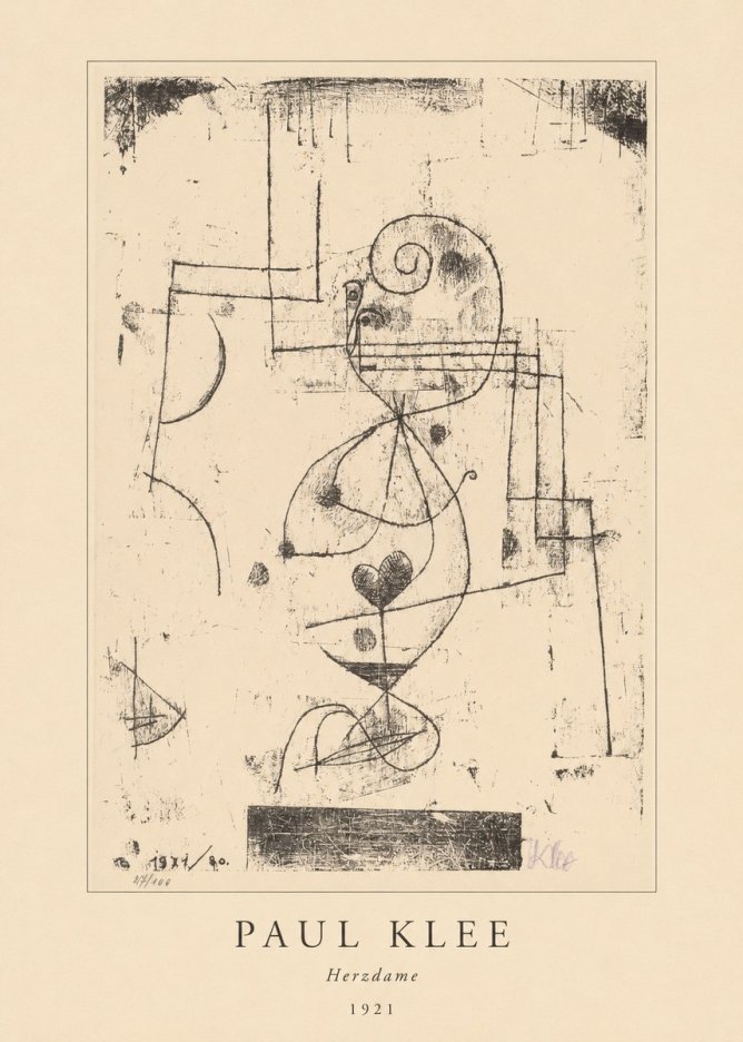 Paul Klee Herzdame No4 - Poszter